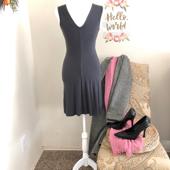 V-Neck A-Shape Forever 21 Gray Dress - Picture 3 of 8